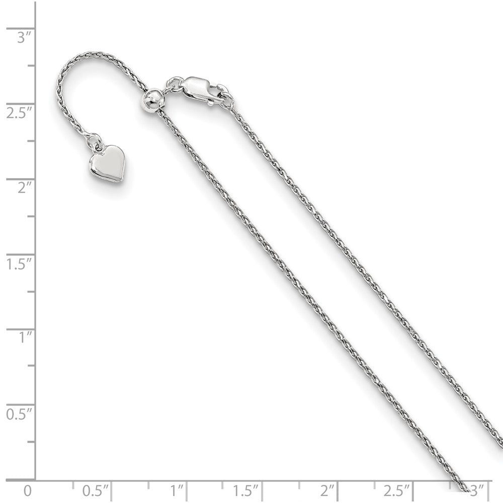 FJC Finejewelers 925 Sterling Silver Adjustable Bright Cut Spiga Chain 30 Inches x 1.1 mm