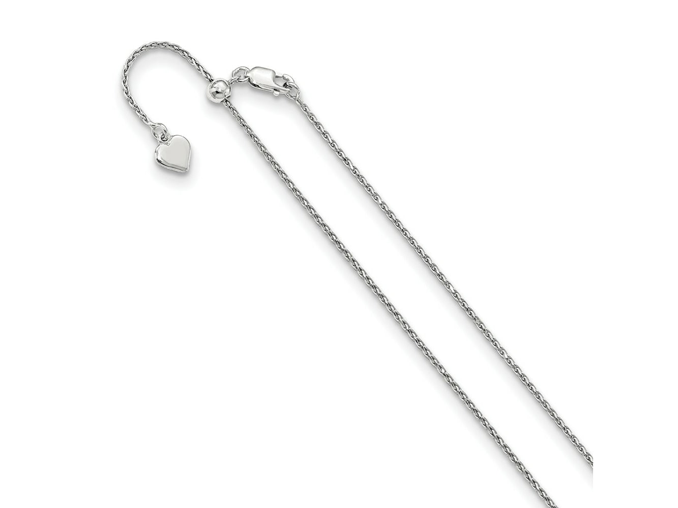 FJC Finejewelers 925 Sterling Silver Adjustable Bright Cut Spiga Chain 30 Inches x 1.1 mm