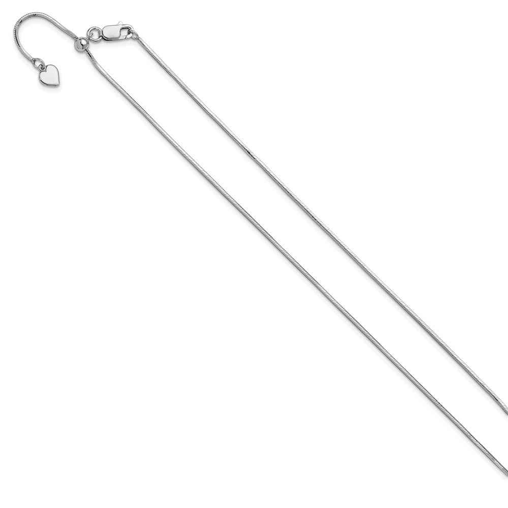 FJC Finejewelers 925 Sterling Silver Adjustable Bright Cut Square Snake Chain 22 Inches x 1.2 mm
