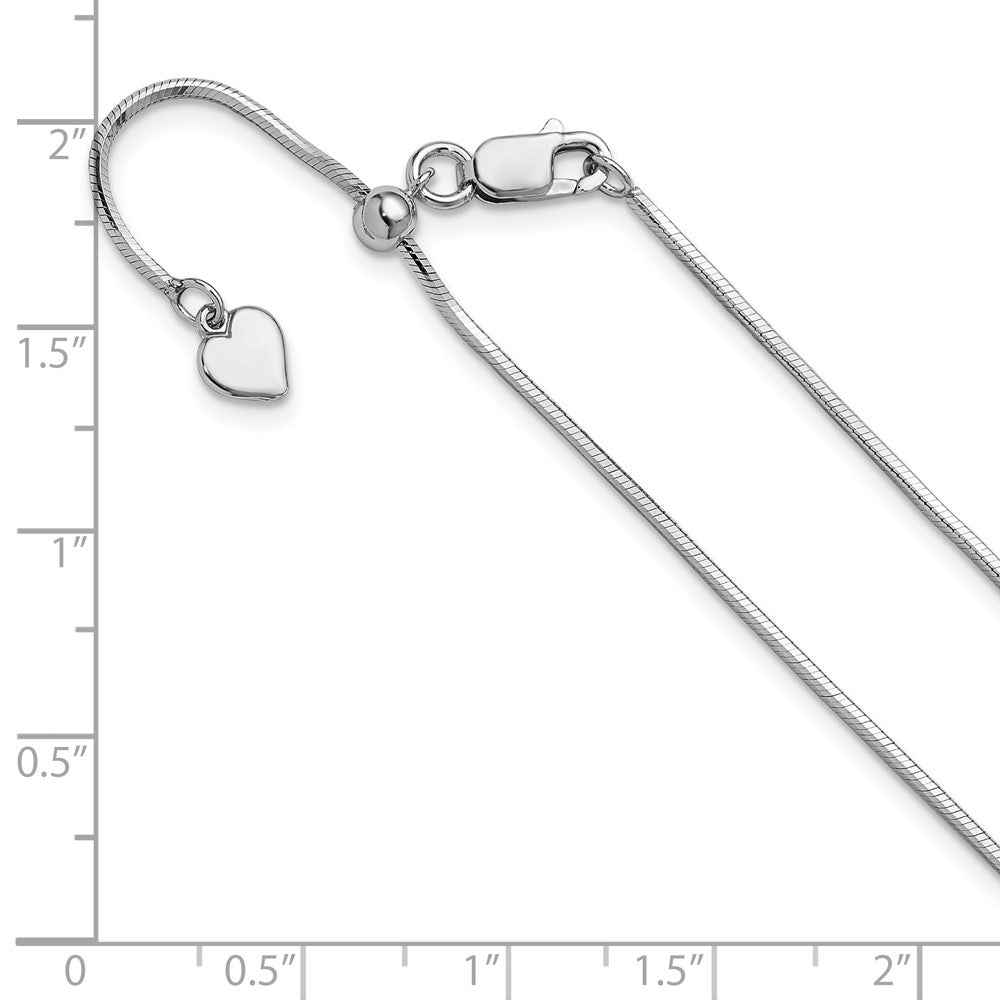 FJC Finejewelers 925 Sterling Silver Adjustable Bright Cut Square Snake Chain 22 Inches x 1.2 mm