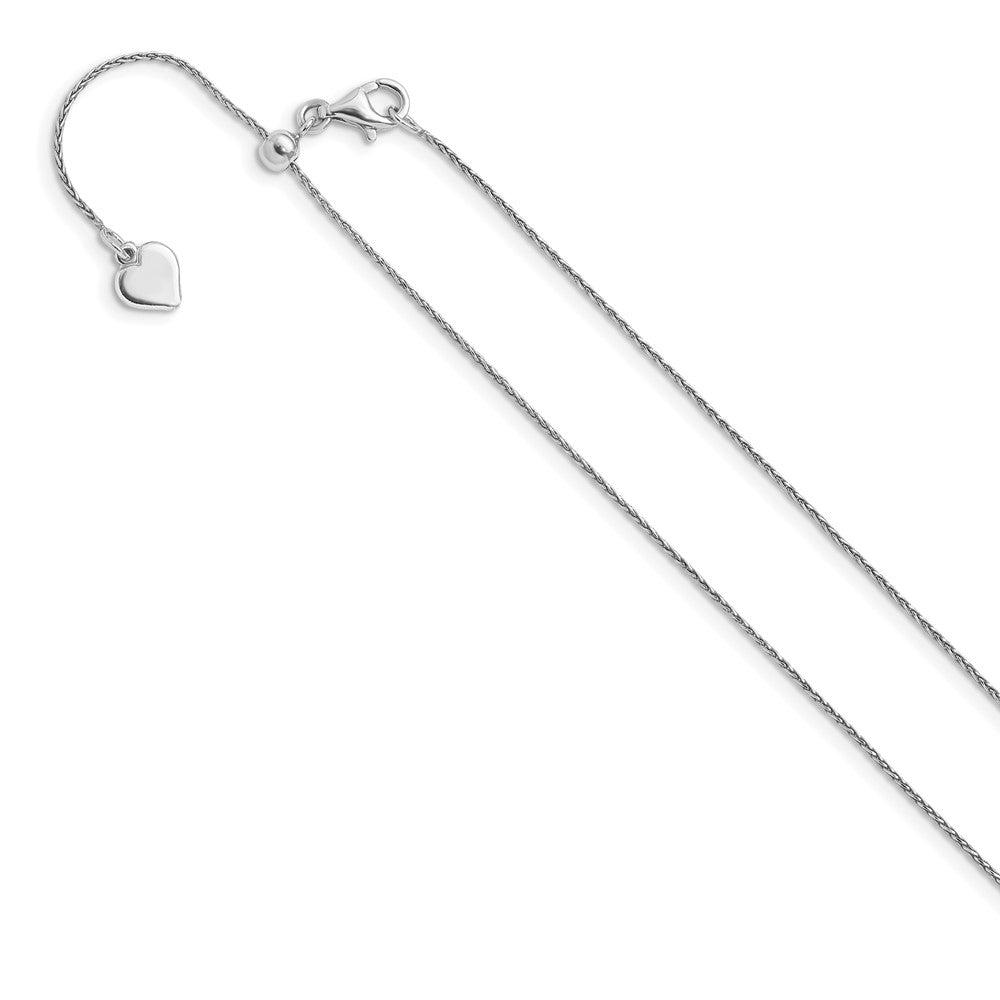 FJC Finejewelers 925 Sterling Silver Adjustable Bright Cut Spiga Chain 22 Inches x 0.75 mm