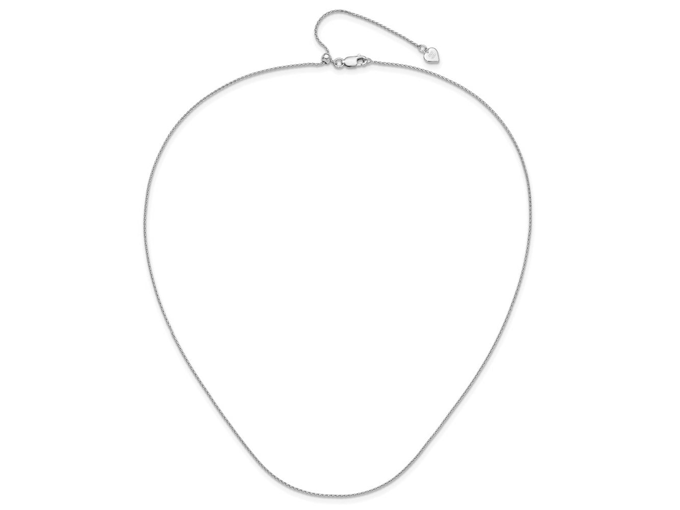FJC Finejewelers 925 Sterling Silver Adjustable Bright Cut Spiga Chain 22 Inches x 0.95 mm