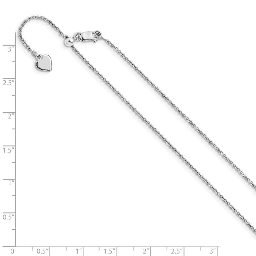 FJC Finejewelers 925 Sterling Silver Adjustable Rolo Chain 22 Inches x 1.3 mm