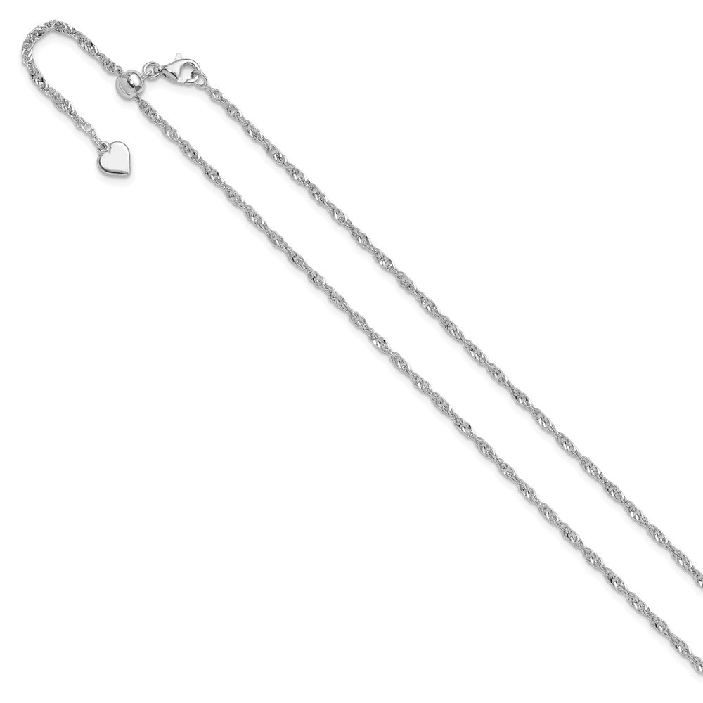 FJC Finejewelers 925 Sterling Silver Adjustable Singapore Chain 22 Inches x 2 mm