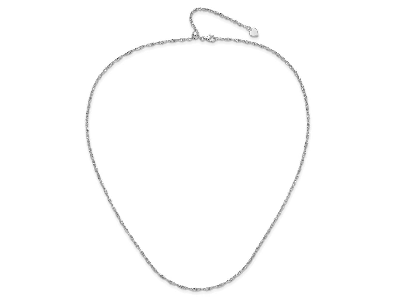 FJC Finejewelers 925 Sterling Silver Adjustable Singapore Chain 22 Inches x 2 mm