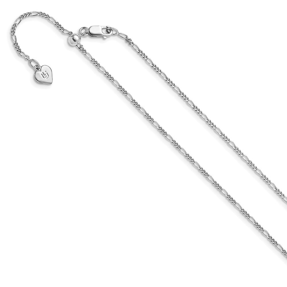 FJC Finejewelers 925 Sterling Silver Adjustable Figaro Chain 30 Inches x 1.55 mm