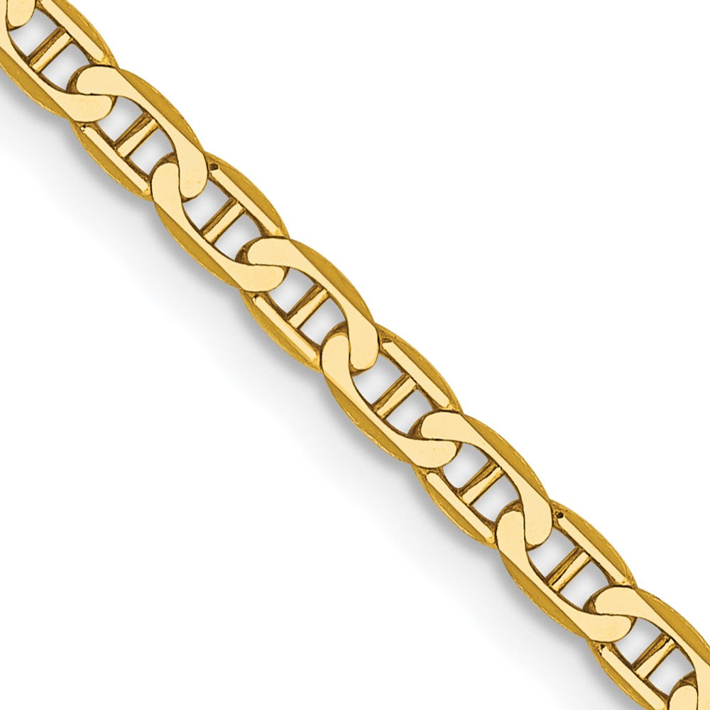 FJC Finejewelers 14 kt Yellow Gold Concave Anchor Chain 22 Inches x 2.4 mm