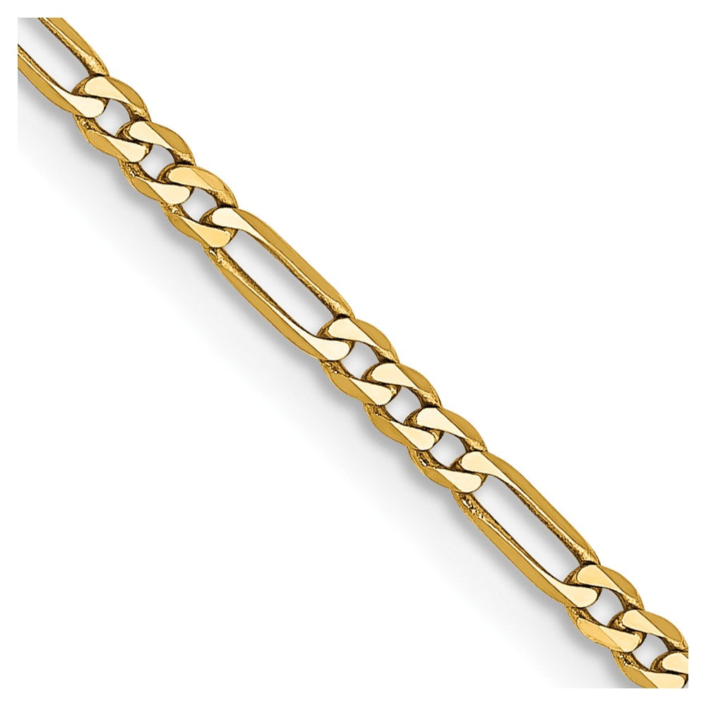 FJC Finejewelers 14 kt Yellow Gold Flat Figaro Chain 14 Inches x 1.8 mm