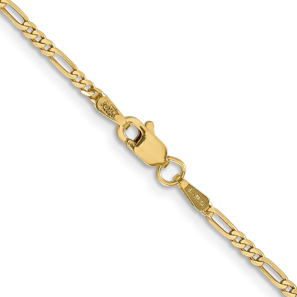 FJC Finejewelers 14 kt Yellow Gold Flat Figaro Chain 22 Inches x 1.8 mm