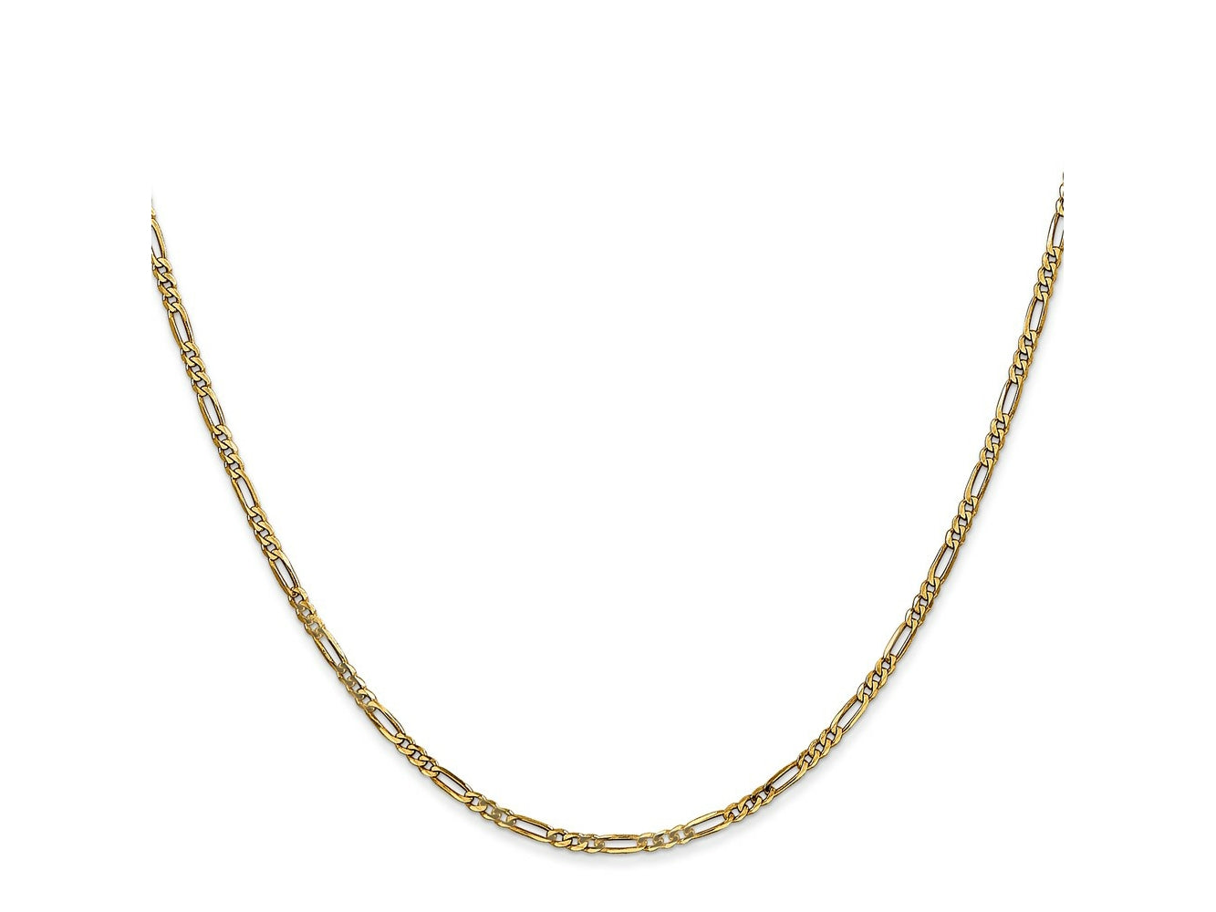 FJC Finejewelers 14 kt Yellow Gold Flat Figaro Chain 22 Inches x 1.8 mm