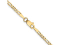FJC Finejewelers 14 kt Yellow Gold 2.25mm Flat Figaro Chain Anklet 9 Inches x 2 mm