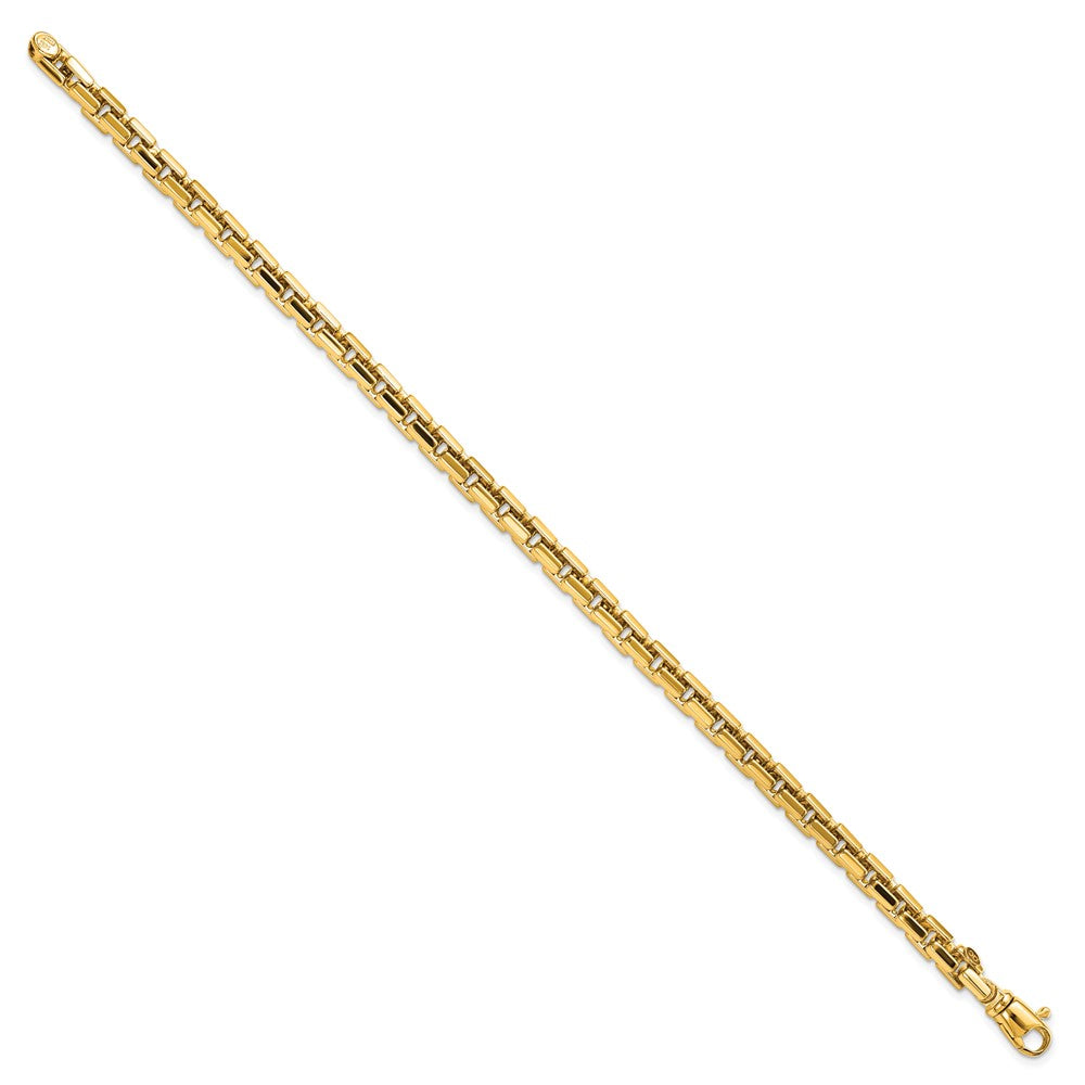 FJC Finejewelers 14 kt Yellow Gold Link Polished Chain Bracelet 8.5 Inches x 4 mm
