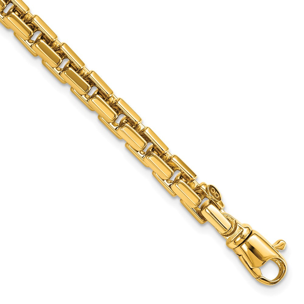 FJC Finejewelers 14 kt Yellow Gold Link Polished Chain Bracelet 8.5 Inches x 4 mm