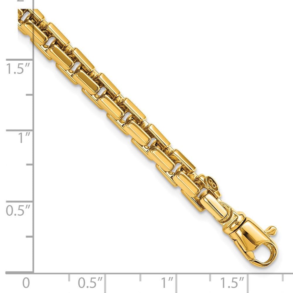 FJC Finejewelers 14 kt Yellow Gold Link Polished Chain Bracelet 8.5 Inches x 4 mm