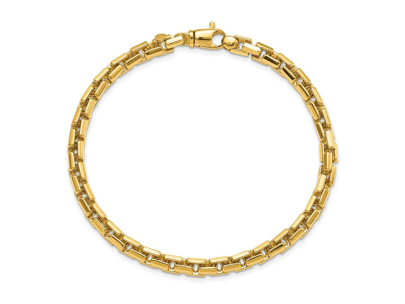 FJC Finejewelers 14 kt Yellow Gold Link Polished Chain Bracelet 8.5 Inches x 4 mm