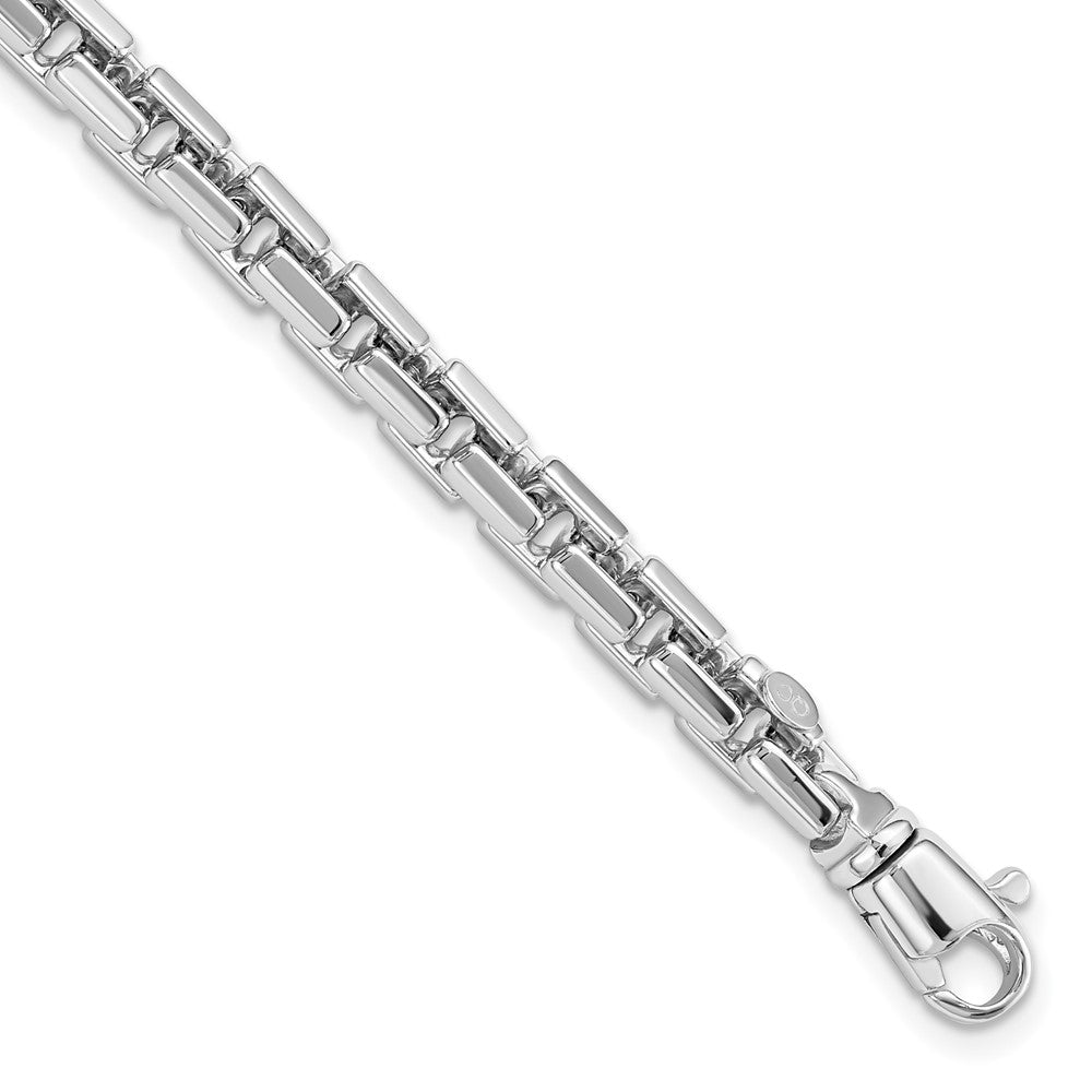 FJC Finejewelers 14 kt White Gold Link Polished Chain Bracelet 8.5 Inches x 4 mm