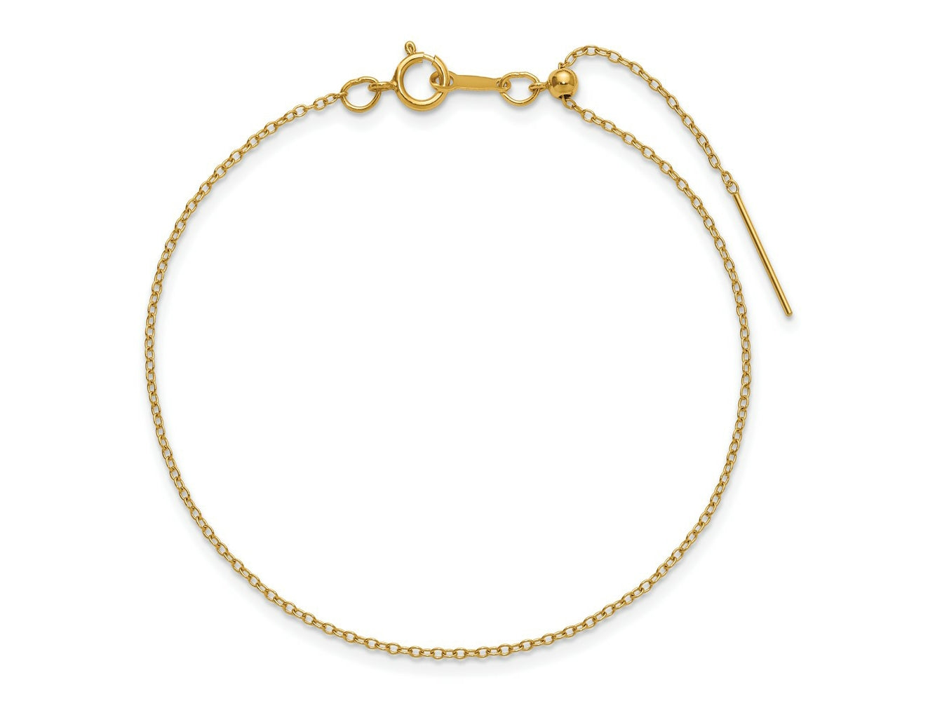 FJC Finejewelers 14 kt Yellow Gold Filled Adjustable Stretch Wrap Add-a-Bead Cable 8in Bracele