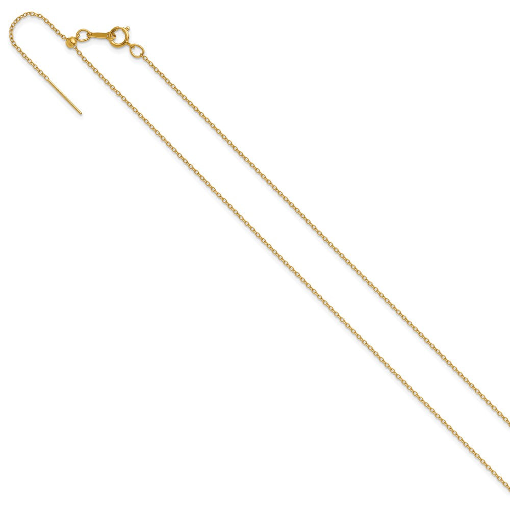 FJC Finejewelers Gold Filled Adjustable Add-A-Bead Cable Chain 22 Inches x 1.15 mm