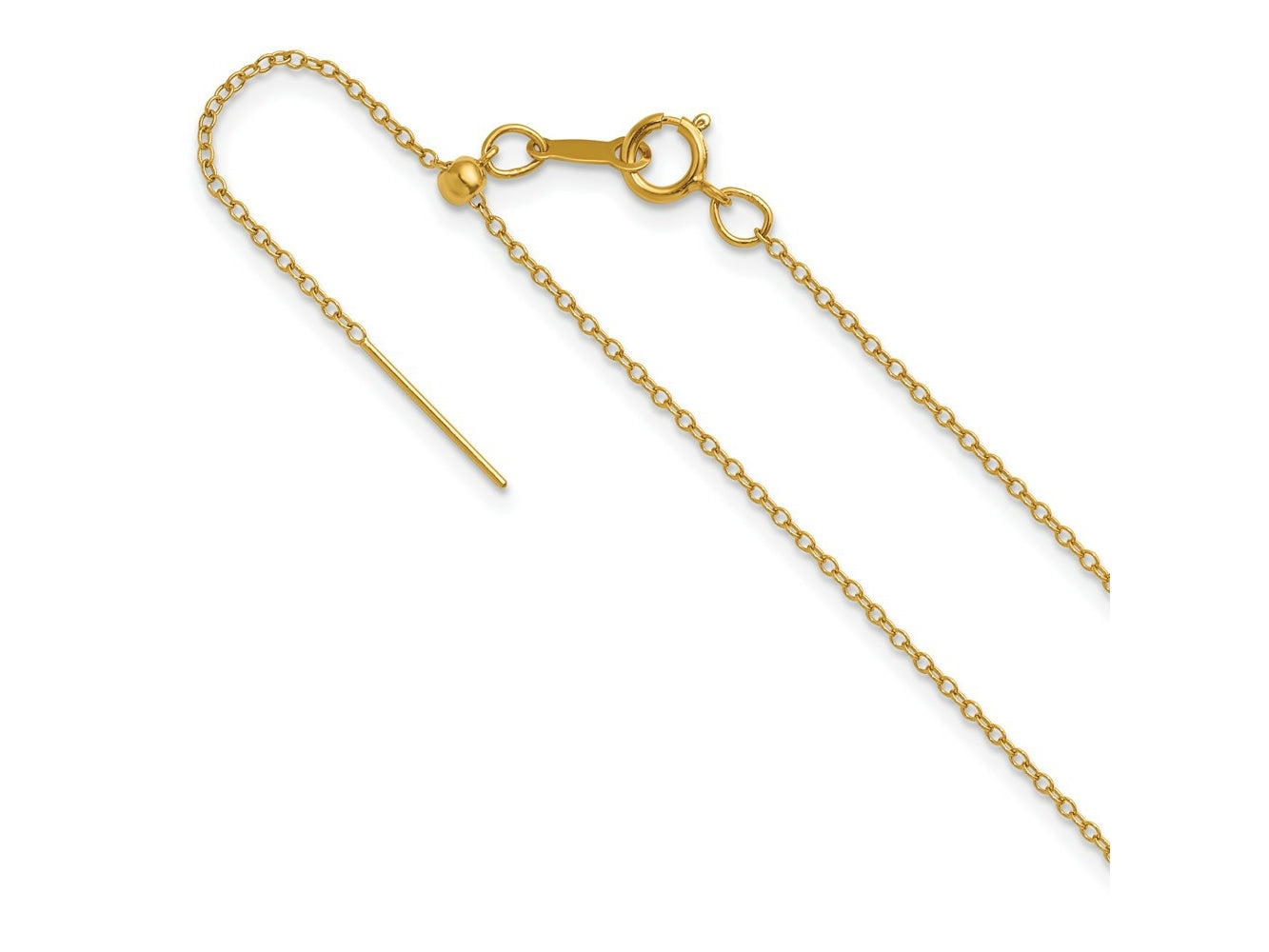 FJC Finejewelers Gold Filled Adjustable Add-A-Bead Cable Chain 22 Inches x 1.15 mm
