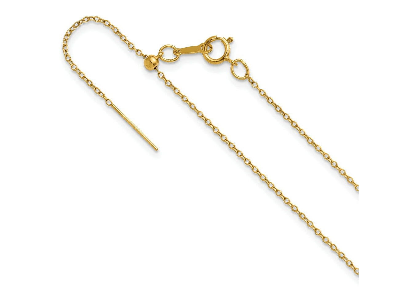 FJC Finejewelers Gold Filled Adjustable Add-A-Bead Cable 18.5in Chain 18.5 Inches x 1.15 mm
