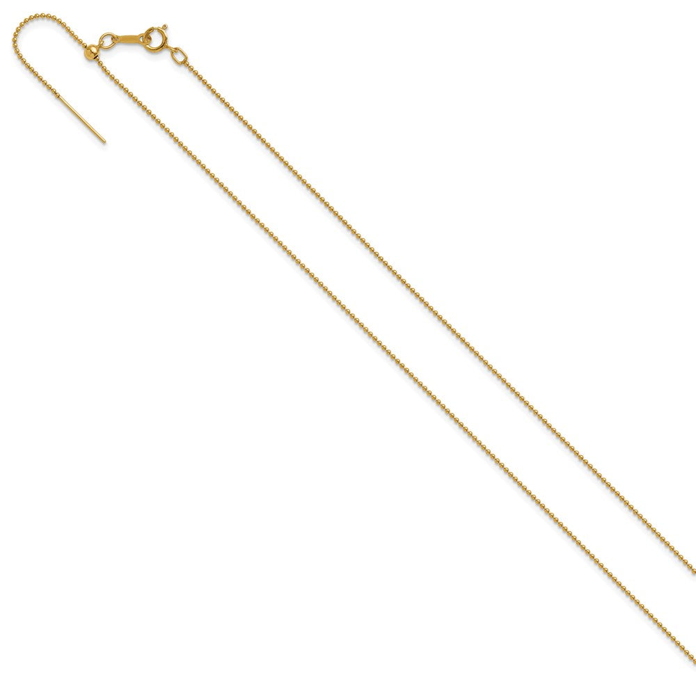 FJC Finejewelers Gold Filled Ball 1.0mm Adjustable Add-A-Bead Beaded 18.5in Chain 18.5 Inches x 1 mm