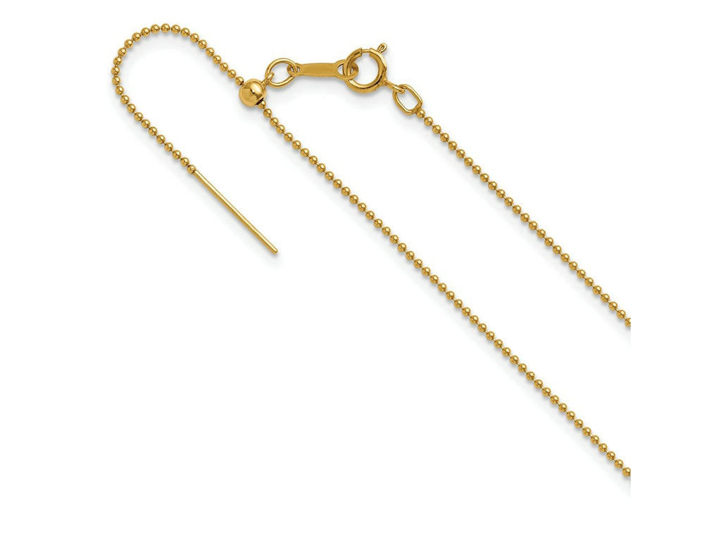 FJC Finejewelers Gold Filled Ball 1.0mm Adjustable Add-A-Bead Beaded 18.5in Chain 18.5 Inches x 1 mm