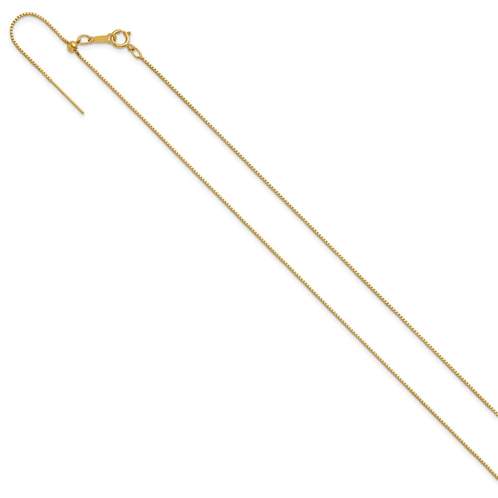 FJC Finejewelers 14 kt Yellow Gold Filled 1/20 Adjustable Add-A-Bead Box Chain 22 Inches x 0.9 mm