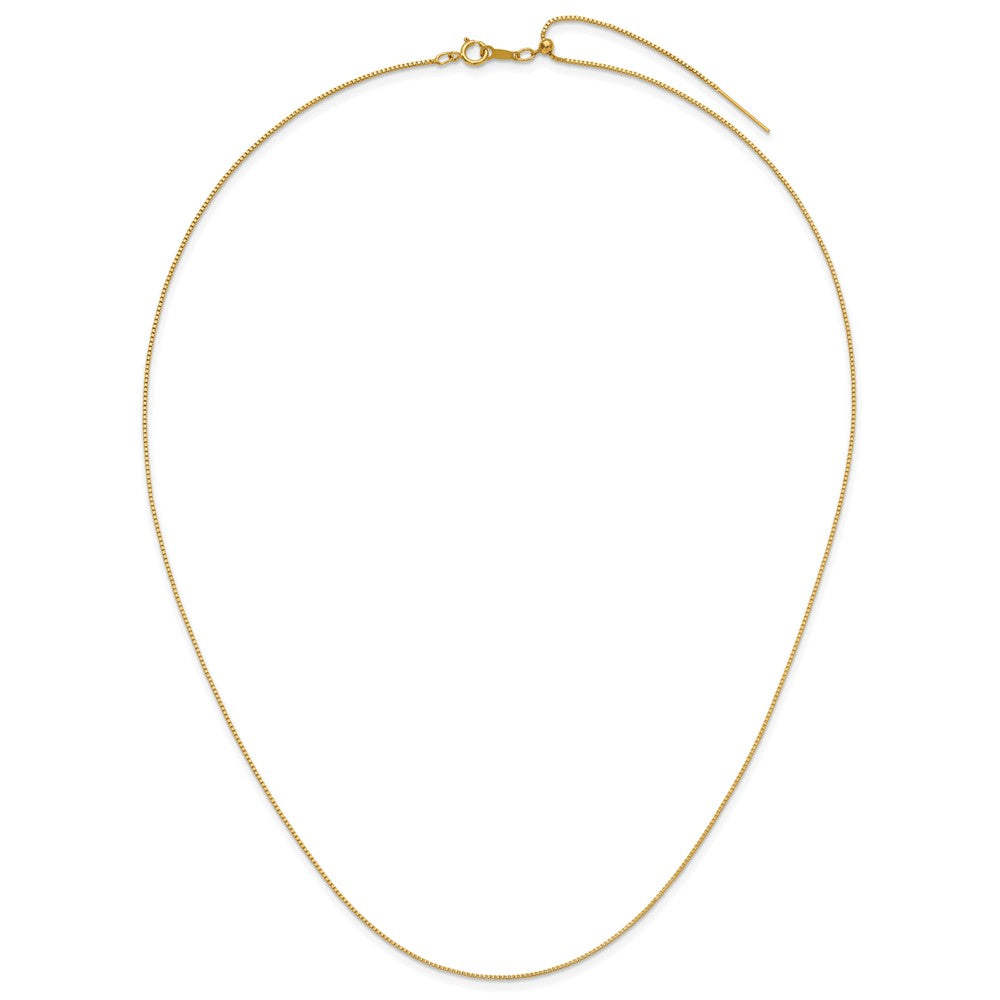 FJC Finejewelers 14 kt Yellow Gold Filled 1/20 Adjustable Add-A-Bead Box Chain 22 Inches x 0.9 mm