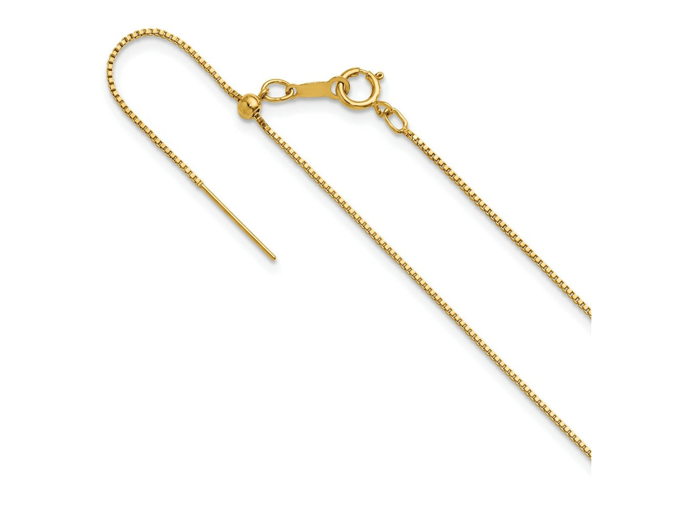 FJC Finejewelers 14 kt Yellow Gold Filled 1/20 Adjustable Add-A-Bead Box Chain 22 Inches x 0.9 mm