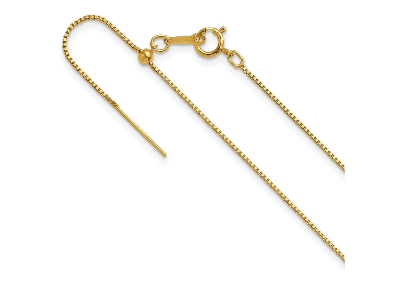 FJC Finejewelers Gold Filled .90mm Adjustable Add-A-Bead Box Chain 18.5 Inches x 0.9 mm
