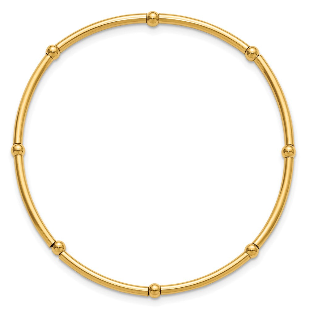 FJC Finejewelers Gold Filled Adjustable and Stretch and Wrap 3.0mm Beaded Tube 6.75in