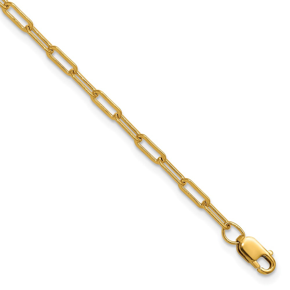 FJC Finejewelers 14 kt Yellow Gold Filled 1/20 Filled 2.50mm Flat Paperclip Link with 1in ext. Bracelet 6.5 Inches