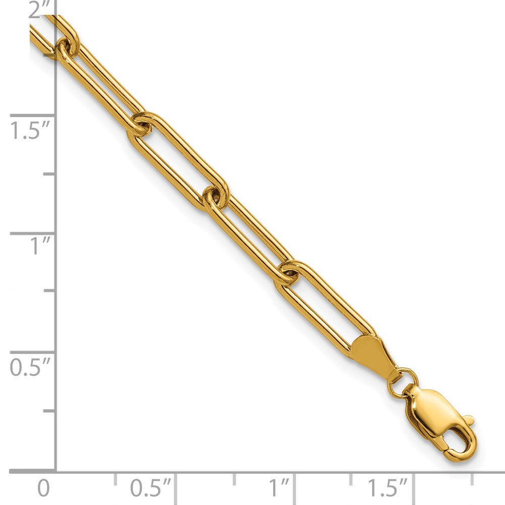 FJC Finejewelers 14 kt Yellow Gold Filled 1/20 Filled 4.1mm Paperclip Link 6.5in with 1in ext. Bracelet