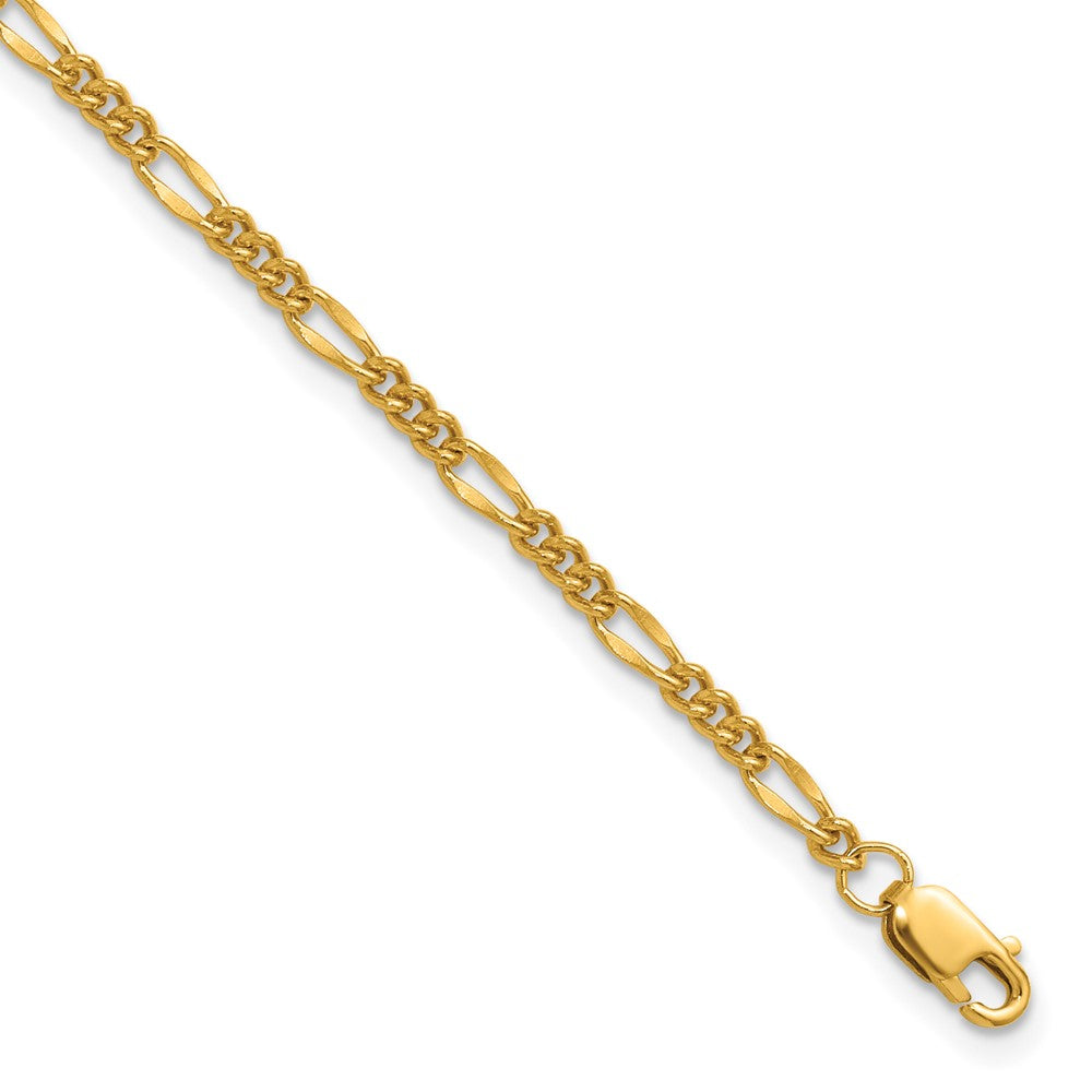 FJC Finejewelers 14 kt Yellow Gold Filled 1/20 Filled 2.20mm Figaro 6.5in with 1in ext. Bracelet'
