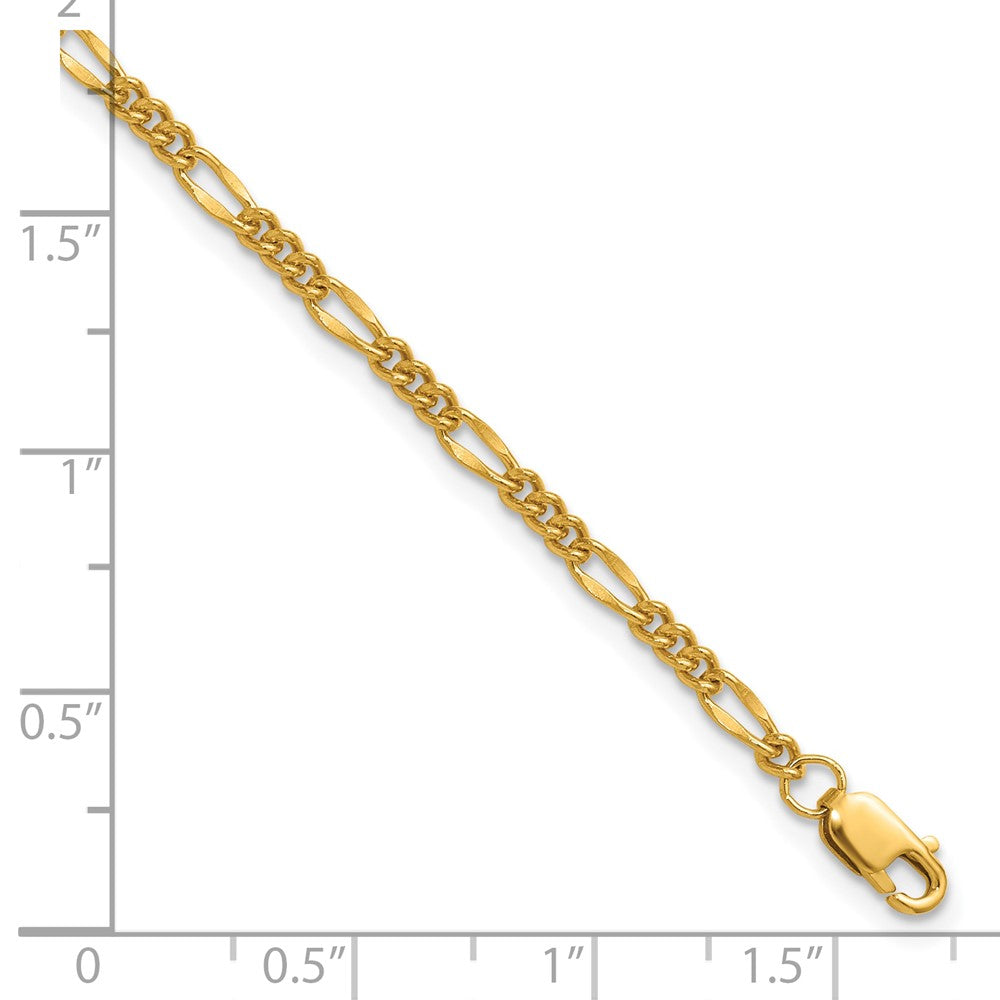 FJC Finejewelers 14 kt Yellow Gold Filled 1/20 Filled 2.20mm Figaro 6.5in with 1in ext. Bracelet'