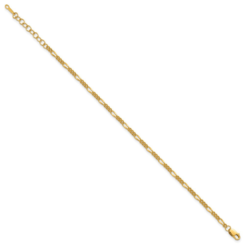 FJC Finejewelers 14 kt Yellow Gold Filled 1/20 Filled 2.20mm Figaro 6.5in with 1in ext. Bracelet'