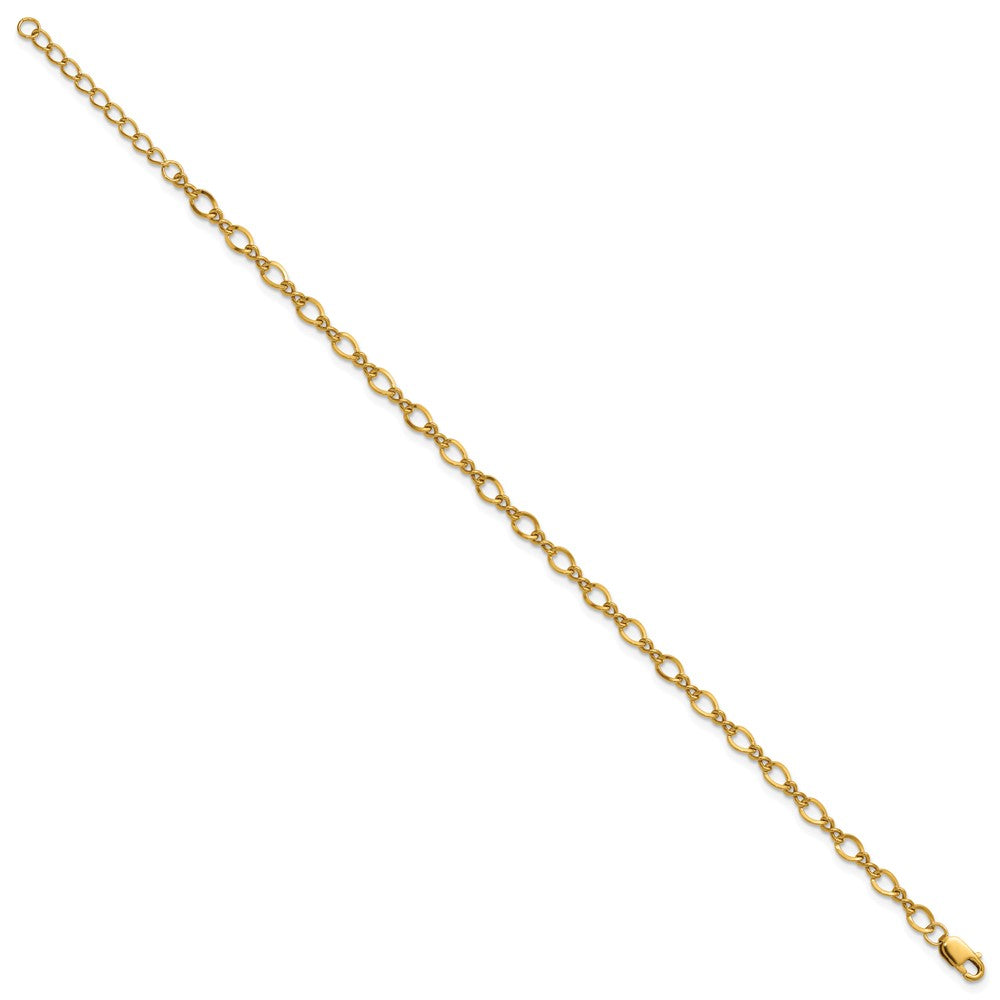 FJC Finejewelers 14 kt Yellow Gold Filled 1/20 Filled Fancy Figaro 3.5mm x 6.5in with 1in ext. Bracelet