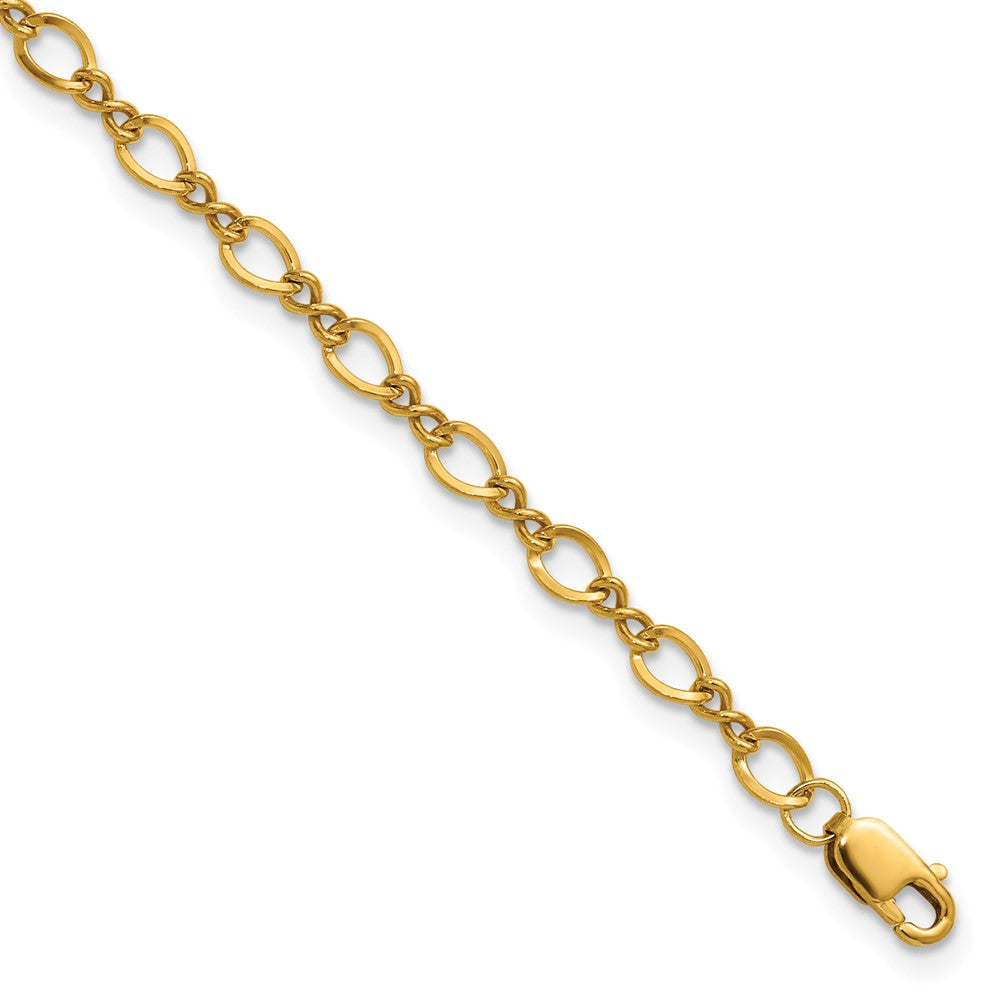 FJC Finejewelers 14 kt Yellow Gold Filled 1/20 Filled Fancy Figaro 3.5mm x 6.5in with 1in ext. Bracelet