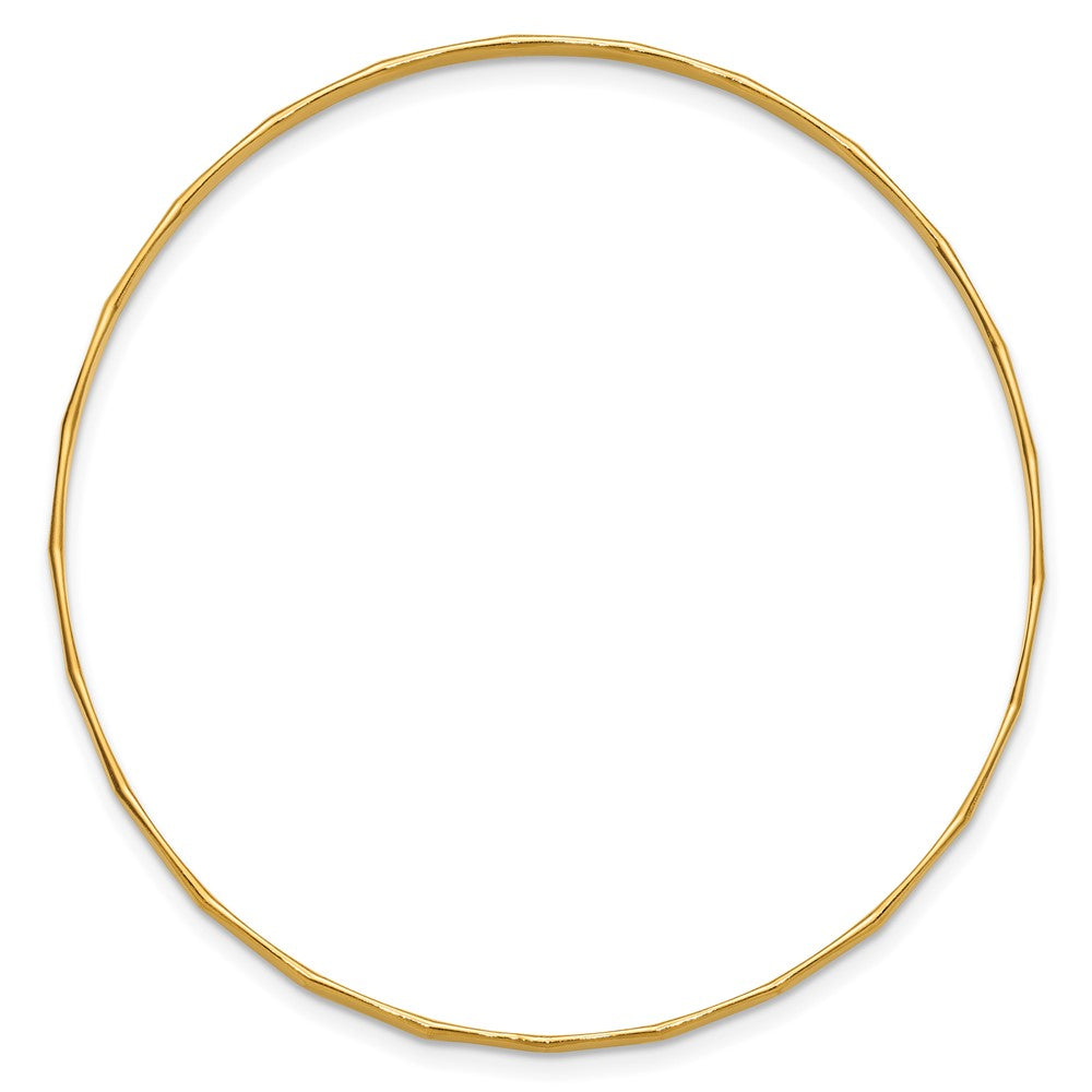 FJC Finejewelers 14 kt Yellow Gold Filled 1/20 Hammered Wire Stacking Bangle 1.7 mm