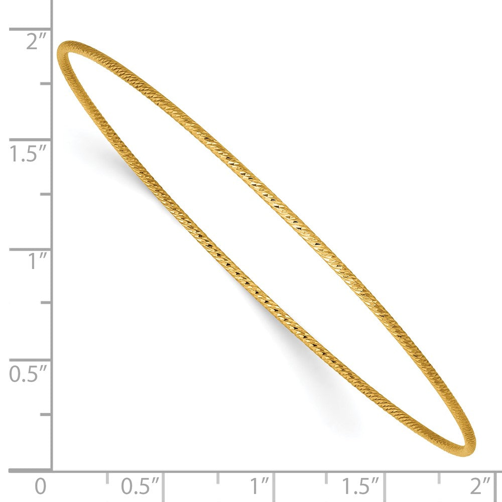 FJC Finejewelers 14 kt Yellow Gold Filled 1/20 Filled Sparkle 1.30mm Wire Stacking Bangle 1.3 mm