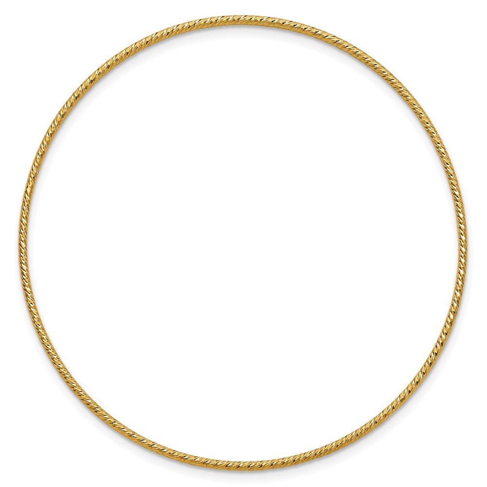 FJC Finejewelers 14 kt Yellow Gold Filled 1/20 Filled Sparkle 1.30mm Wire Stacking Bangle 1.3 mm