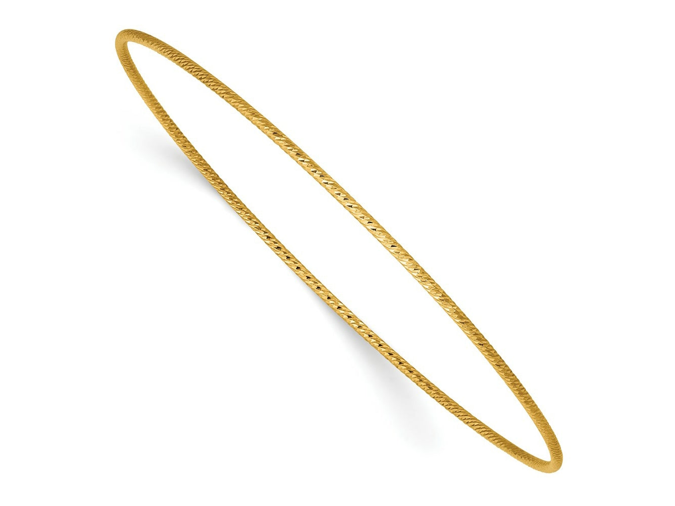 FJC Finejewelers 14 kt Yellow Gold Filled 1/20 Filled Sparkle 1.30mm Wire Stacking Bangle 1.3 mm