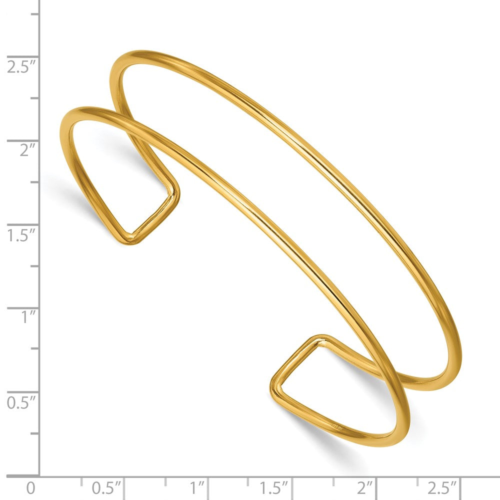 FJC Finejewelers 14 kt Yellow Gold 1/20 Filled Double Bangle