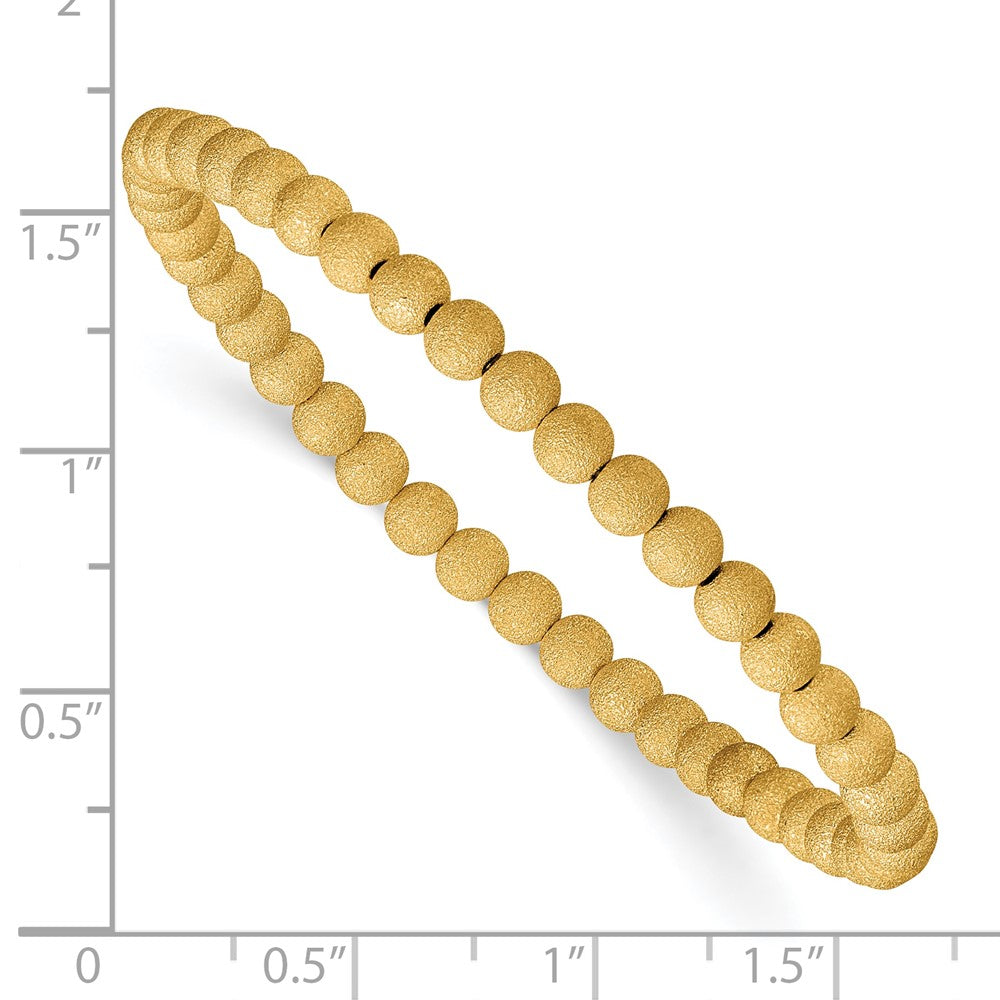 FJC Finejewelers 14 kt Yellow Gold 1/20 Filled Adjustable Stretch Wrap Stardust 4mm x 6.5in Bracelet