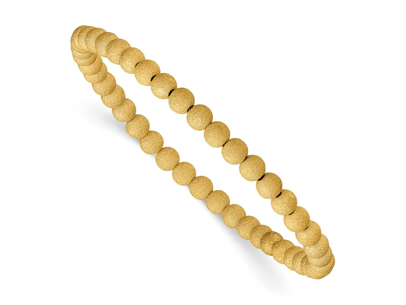 FJC Finejewelers 14 kt Yellow Gold 1/20 Filled Adjustable Stretch Wrap Stardust 4mm x 6.5in Bracelet