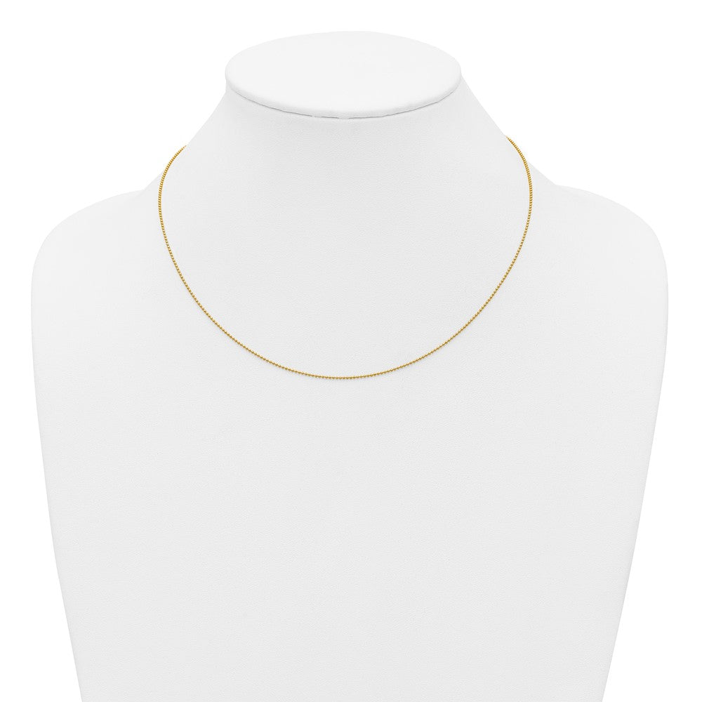 FJC Finejewelers 14 kt Yellow Gold Filled Ball 1/20 Filled Adjustable Beaded Chain 22 Inches x 1 mm