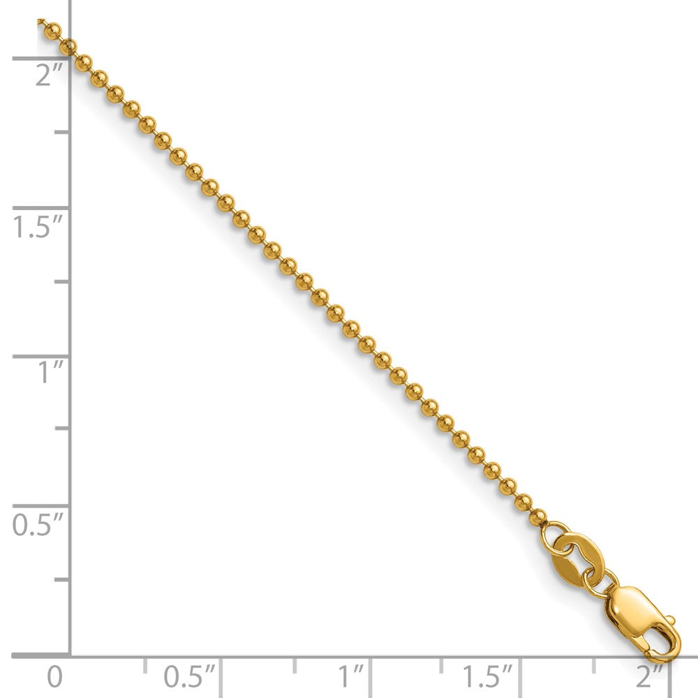 FJC Finejewelers 14 kt Yellow Gold Filled 1/20 Filled Ball with Lobster Clasp Chain 18 Inches x 1.5 mm