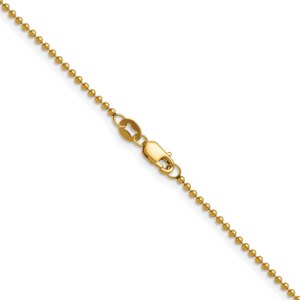 FJC Finejewelers 14 kt Yellow Gold Filled 1/20 Filled Ball with Lobster Clasp Chain 18 Inches x 1.5 mm
