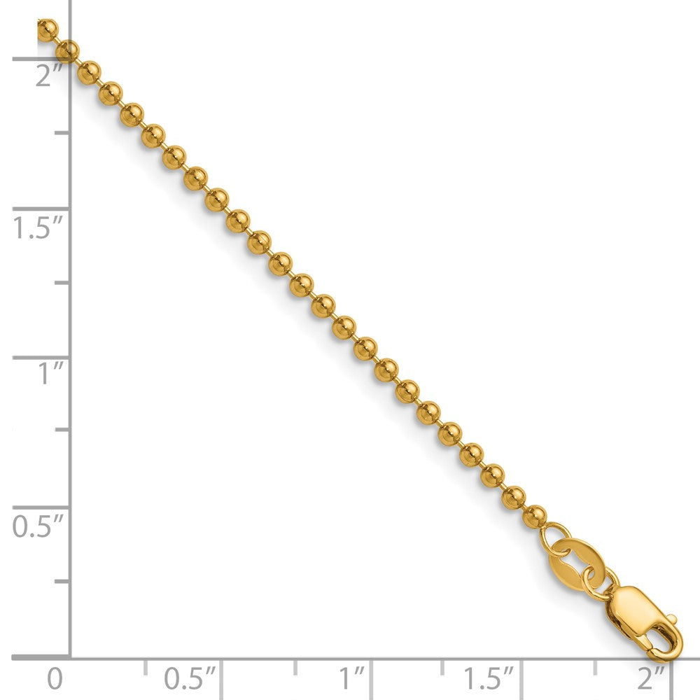 FJC Finejewelers 14 kt Yellow Gold Filled 1/20 Filled Ball with Lobster Clasp 16in Chain 16 Inches x 2 mm