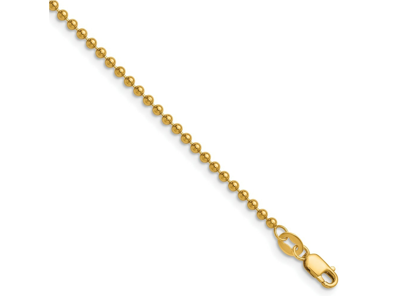 FJC Finejewelers 14 kt Yellow Gold 1/20 Filled Ball with Lobster Clasp Chain 20 Inches x 2 mm